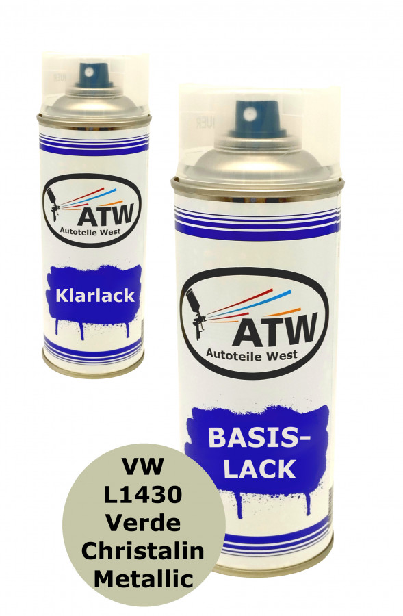 Autolack für VW L1430 Verde Christalin Metallic +400ml Klarlack Set